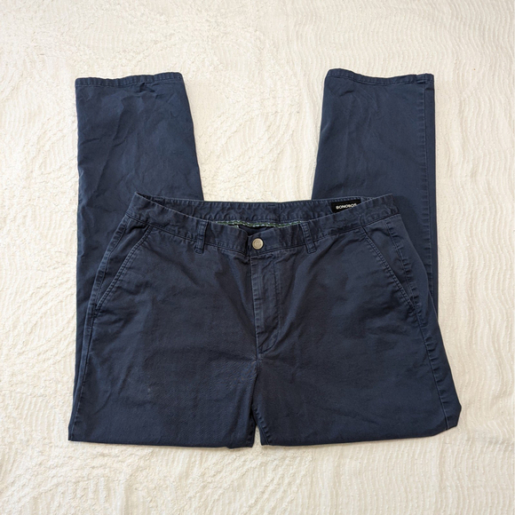 Bonobos Men's Slim Fit Stretch Washed Chinos Steely Blue 38x32 (Meas. 38x31.5) - Picture 1 of 6